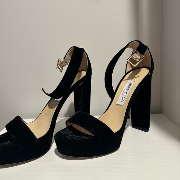 Jimmy Choo Shoes - Jimmy Choo Black Velvet Heels